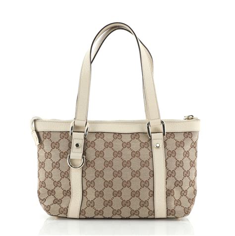 gucci abbey tote brown|gucci canvas tote free.